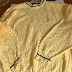 Carmel vintage golf  Yellow Crewneck Men's  Sweater